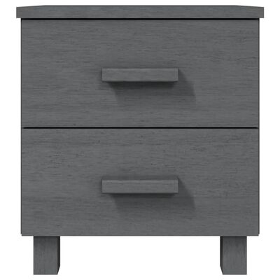 vidaXL Bedside Cabinet HAMAR Dark Grey 40x35x44.5 cm Solid Pinewood