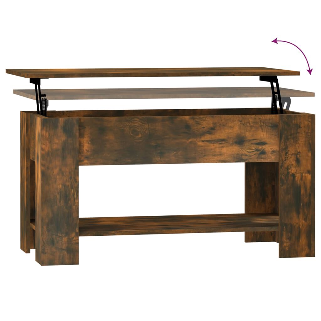 vidaXL Coffee Table Smoked Oak 101x49x52 cm Engineered Wood