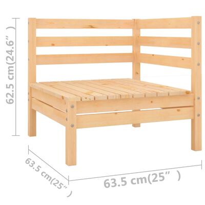 vidaXL 4 Piece Garden Lounge Set Solid Pinewood