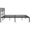 vidaXL Metal Bed Frame without Mattress with Headboard Black 193x203cm
