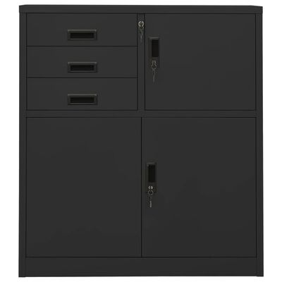vidaXL Office Cabinet Anthracite 90x40x102 cm Steel