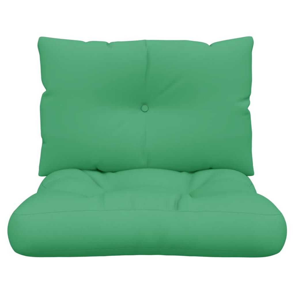 vidaXL Pallet Cushions 2 pcs Green Fabric