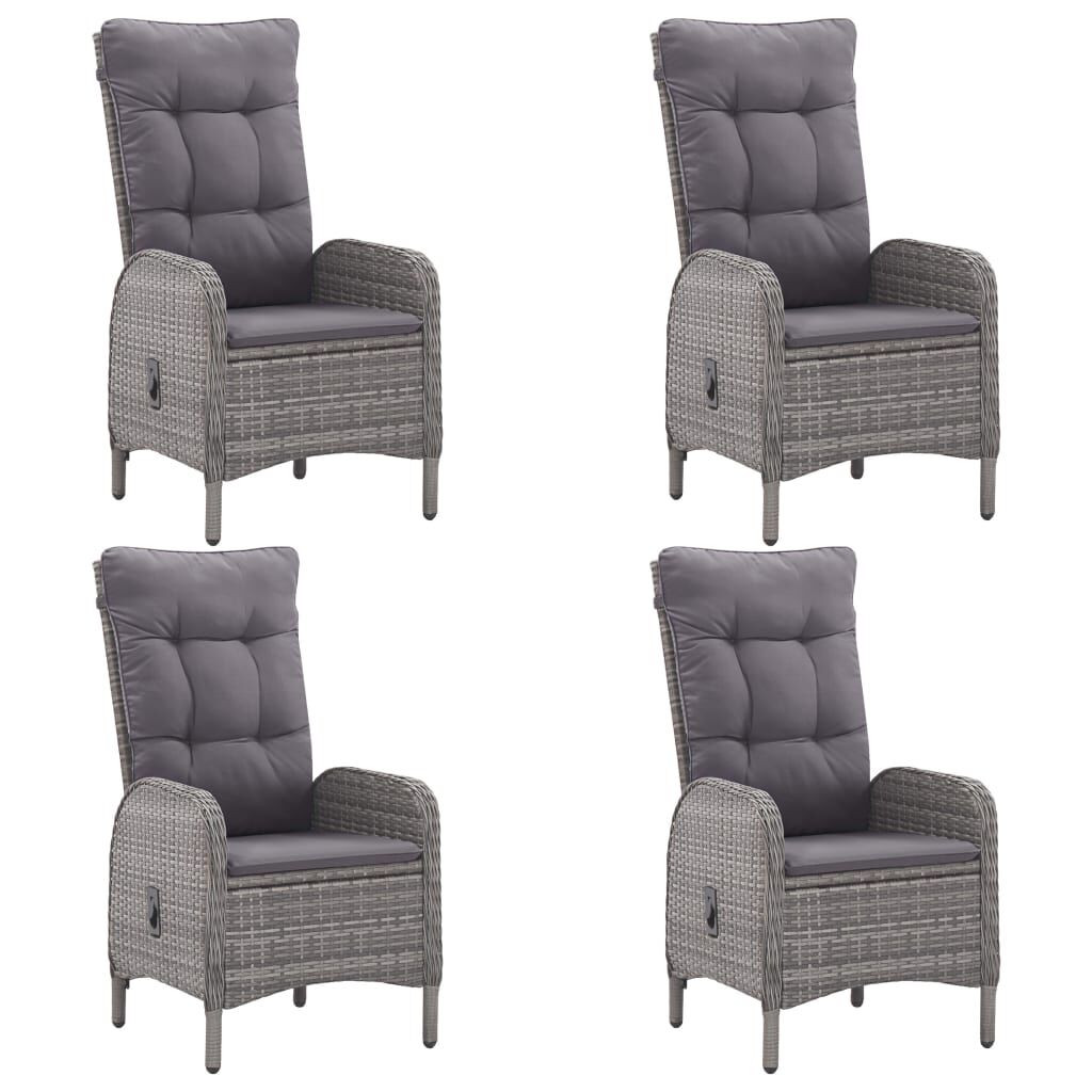vidaXL 5 Piece Garden Dining Set Grey