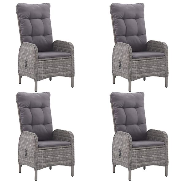 vidaXL 5 Piece Garden Dining Set Grey