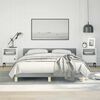 vidaXL Bed Frame without Mattress Light Grey Queen Fabric