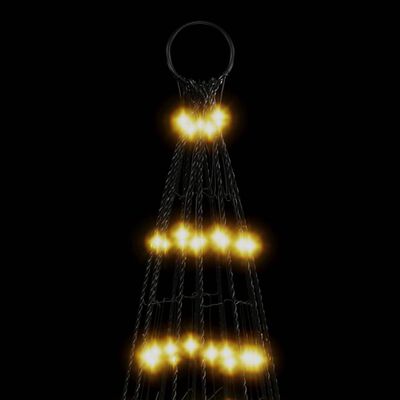 vidaXL Christmas Tree Light on Flagpole 1534 LEDs Warm White 500 cm