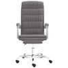 vidaXL Reclining Office Chair Grey Faux Leather