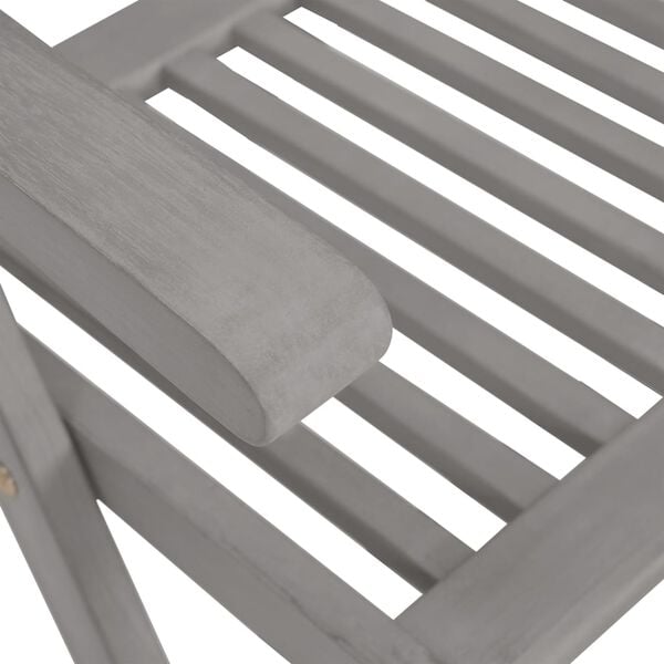 vidaXL Garden Reclining Chairs 6 pcs Grey Solid Acacia Wood