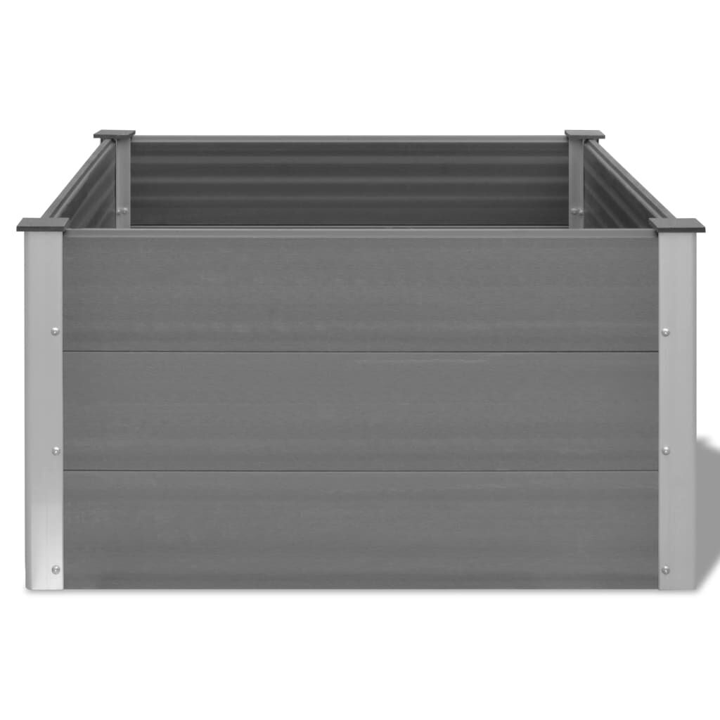 vidaXL Garden Raised Bed WPC 100x100x54 cm Grey