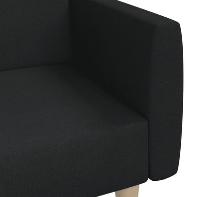 vidaXL 2-Seater Sofa Bed Black Fabric