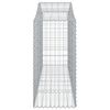 vidaXL Arched Gabion Baskets 5 pcs 200x50x120/140 cm Galvanised Iron