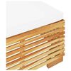 vidaXL Garden Footrest with Cream Cushion Solid Wood Teak