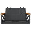vidaXL Swing Bench Black 63x62x40 cm Poly Rattan