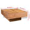 vidaXL Coffee Table Brown Square Solid Mango Wood
