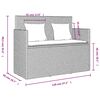 vidaXL Garden Bench with Cushions Beige Poly Rattan