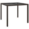 vidaXL 5 Piece Garden Dining Set with Cushions Brown Poly Rattan
