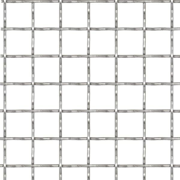 vidaXL Crimped Garden Wire Fence Stainless Steel 50x50 cm 31x31x3 mm