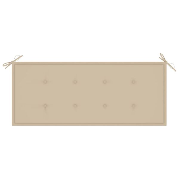 vidaXL 2-Seater Garden Bench with Cushion 120 cm Grey Eucalyptus Wood