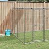 vidaXL Outdoor Dog Kennel Galvanised Steel with Roof 26.62 m&sup2;