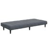 vidaXL 2-Seater Sofa Bed with Footstool Dark Grey Velvet