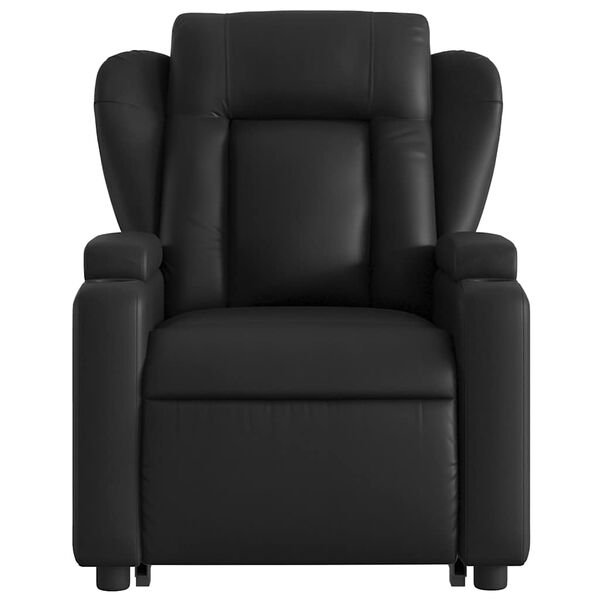 vidaXL Electric Stand up Massage Recliner Chair Black Faux Leather