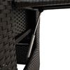 vidaXL Reclining Garden Chair with Side Table Black Poly Rattan