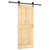 vidaXL Sliding Door with Hardware Set 85x210 cm Solid Wood Pine