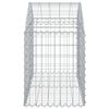 vidaXL Arched Gabion Basket 100x50x60/80 cm Galvanised Iron