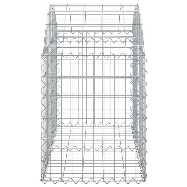 vidaXL Arched Gabion Basket 100x50x60/80 cm Galvanised Iron