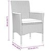 vidaXL Garden Dining Set with Cushion 5 pcs Grey Poly Rattan