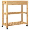 vidaXL Kitchen Trolley MONZA 84x40x90 cm Solid Wood Pine