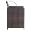 vidaXL 11 Piece Outdoor Dining Set with Cushions Poly Rattan Brown