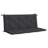 vidaXL Garden Bench Cushion | Set of 2 | Black | Oxford Fabric, 100% Polyester