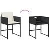 vidaXL 11 Piece Garden Dining Set with Cushions Grey Poly Rattan