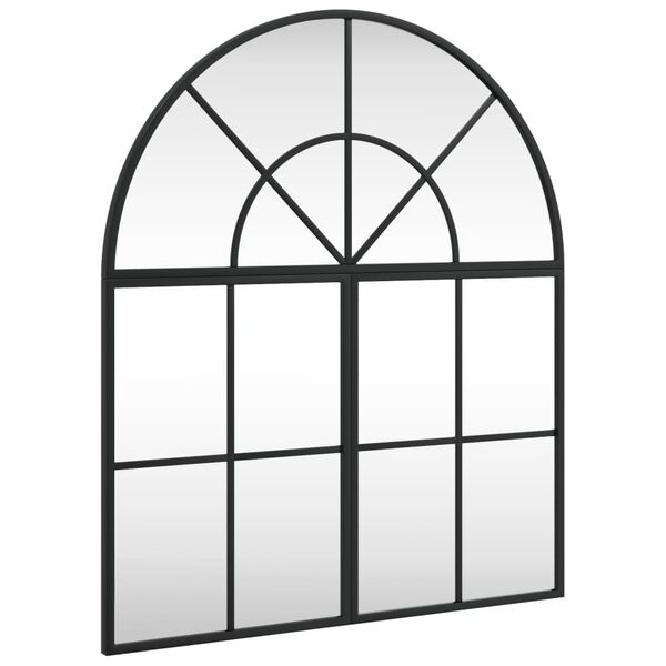 vidaXL Wall Mirror Black 60x70 cm Arch Iron