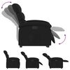 vidaXL Electric Stand up Recliner Chair Black Fabric