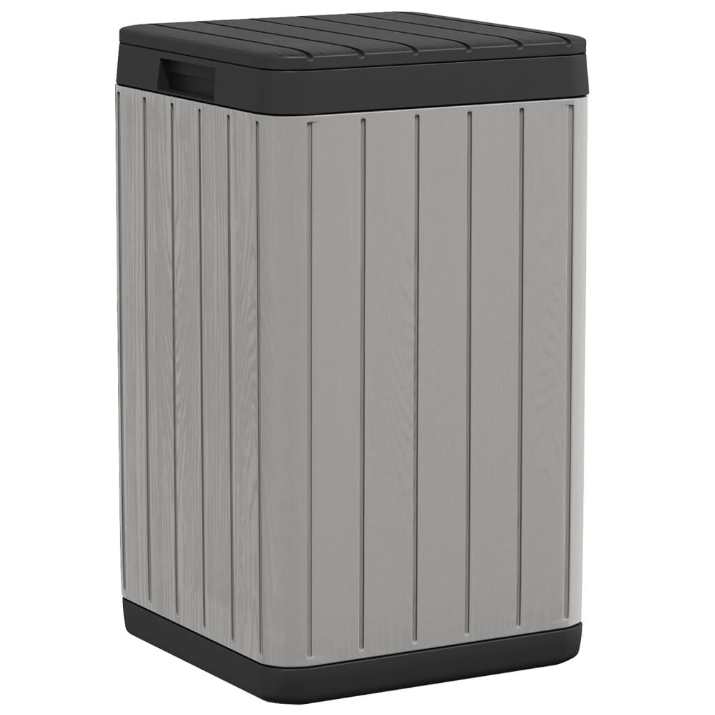 vidaXL Outdoor Garbage Bin Grey 38x38x65 cm PP