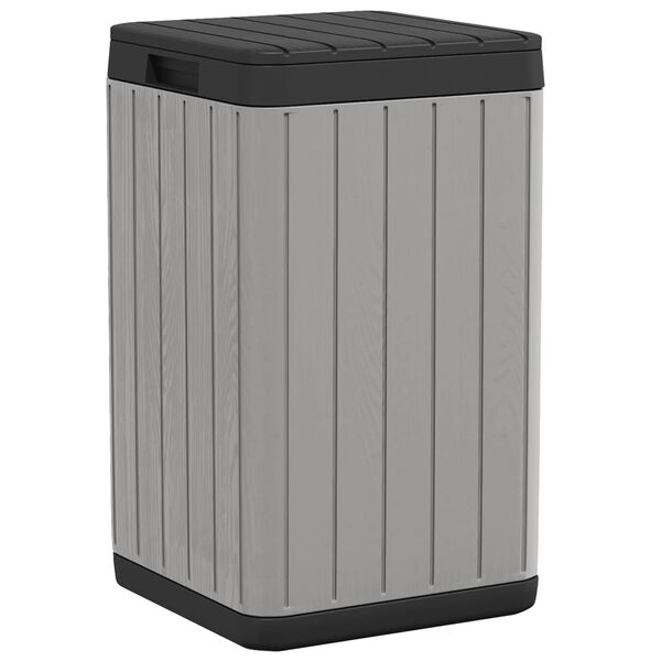 vidaXL Outdoor Garbage Bin Grey 38x38x65 cm PP
