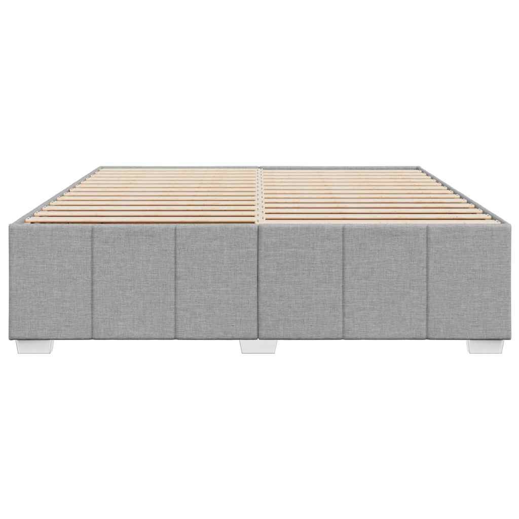 vidaXL Bed Frame without Mattress Light Grey California King Fabric