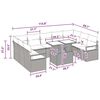 vidaXL Garden Sofa Set 10 pcs Grey and navy blue 100 x 55 x 73 cm