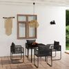 vidaXL 5 Piece Garden Dining Set Black