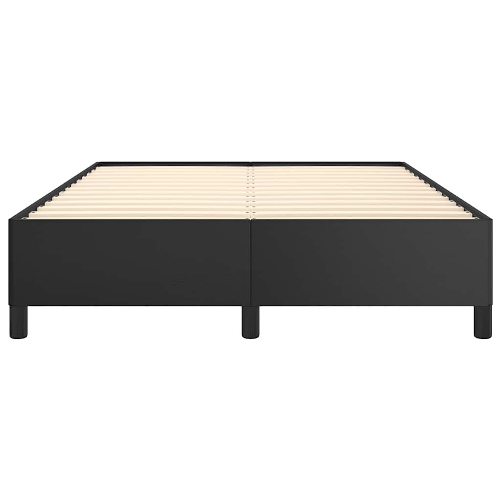 vidaXL Bed Frame without Mattress Black 137x187 cm Double Faux Leather