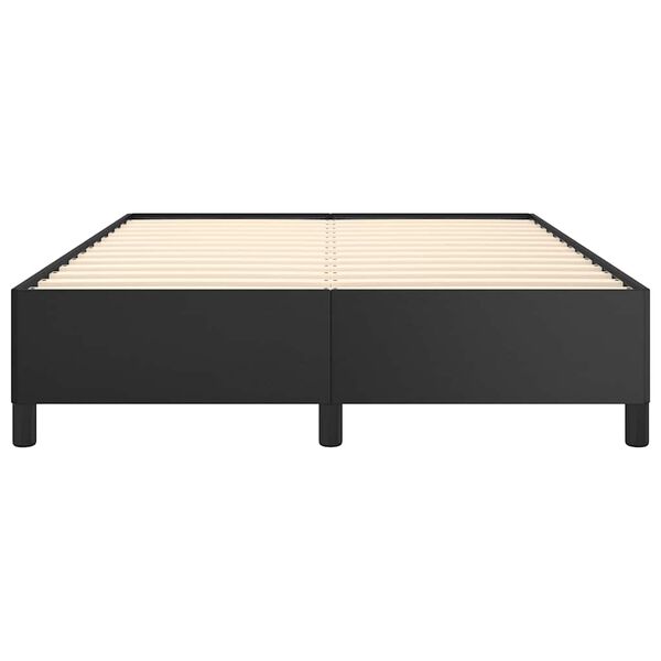 vidaXL Bed Frame without Mattress Black 137x187 cm Double Faux Leather
