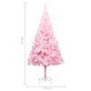 vidaXL Artificial Pre-lit Christmas Tree with Stand Pink 240 cm PVC