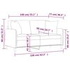 vidaXL 2-Seater Sofa with Pillows&Cushions Light Grey 140 cm Fabric