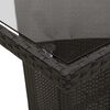 vidaXL Garden Dining Set with Cushion 7 pcs Black Poly Rattan