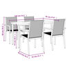 vidaXL 5 Piece Garden Dining Set Black Textilene and Steel