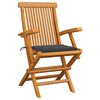 vidaXL Garden Chairs with Anthracite Cushions 3 pcs Solid Teak Wood