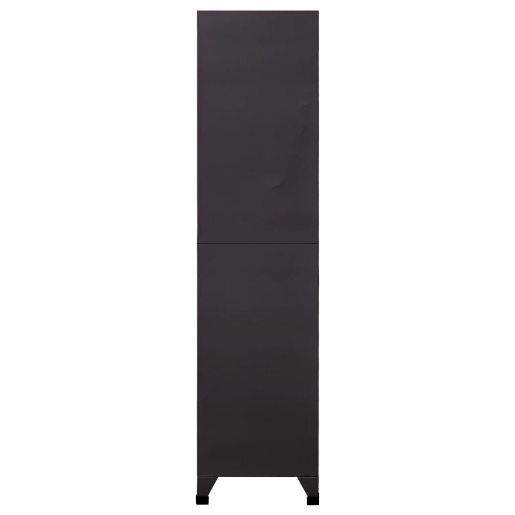 vidaXL Locker Cabinet Anthracite and White 90x45x180 cm Steel