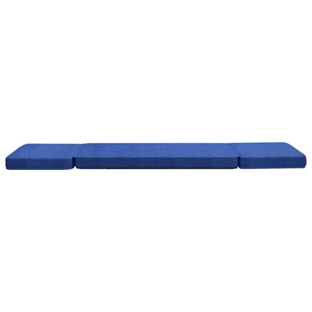 vidaXL Folding Floor Chair Blue Fabric